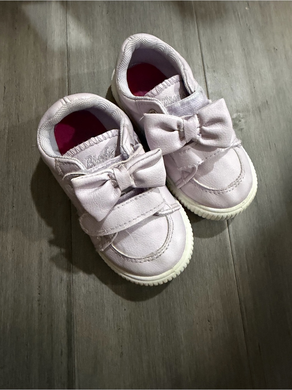 Blowfish Kids Light Pink Bow Strap Sneakers